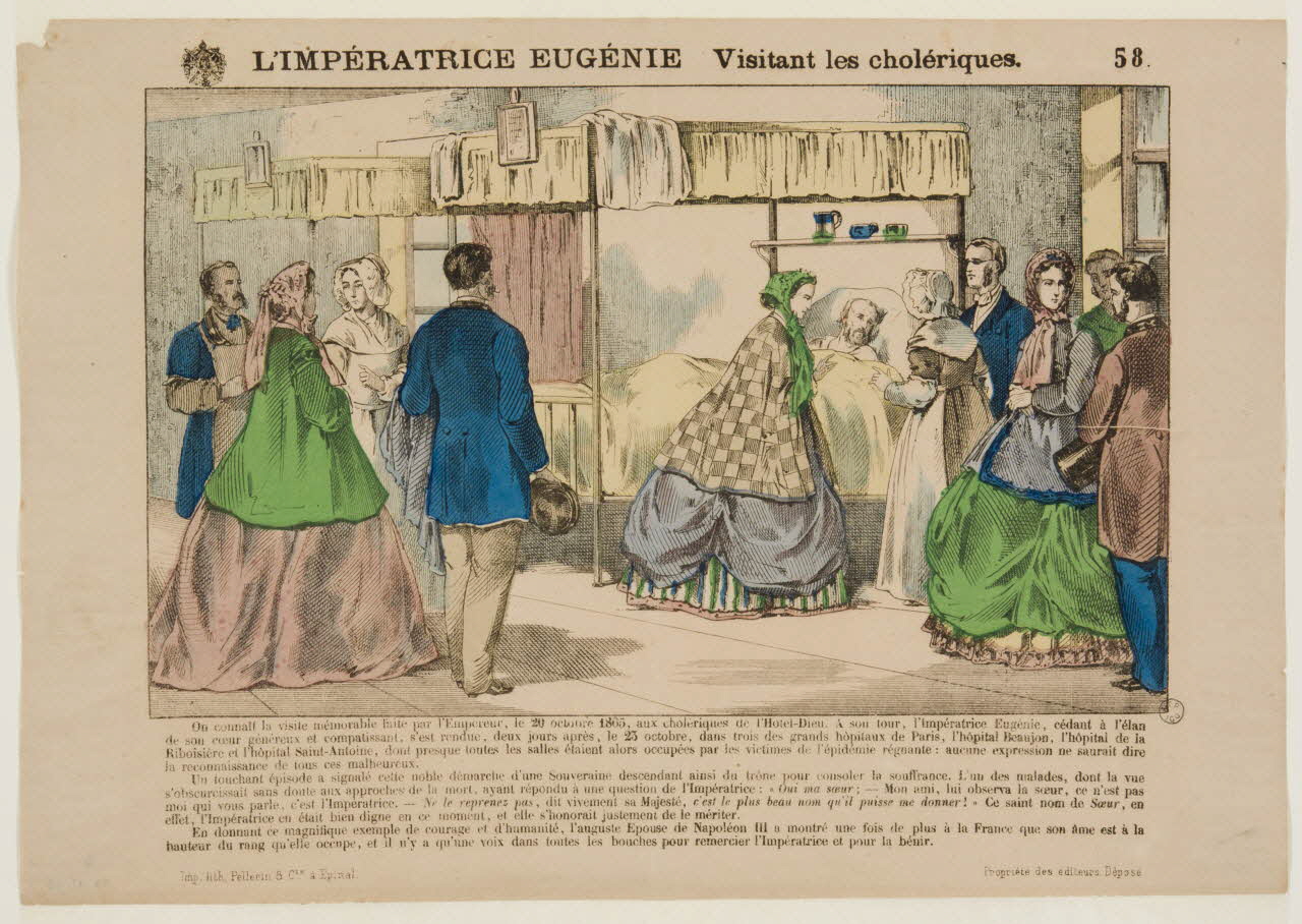 estampe L'IMPERATRICE EUGENIE Visitant les cholériques. 1953.41.93 Photo