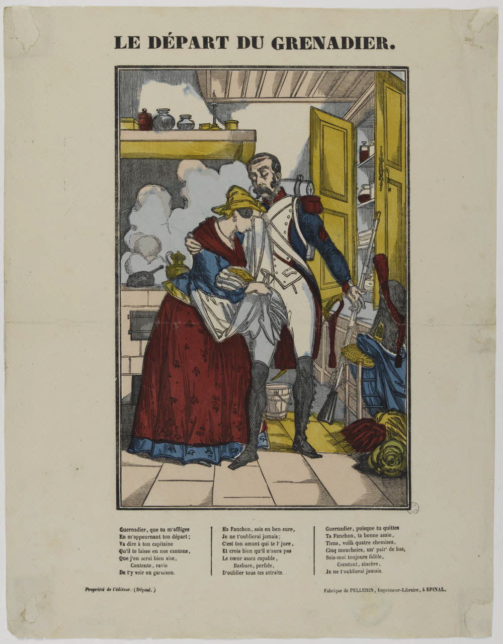 estampe LE DEPART DU GRENADIER. 1953.86.2891 Photo RMN-Grand Palais (Mucem)