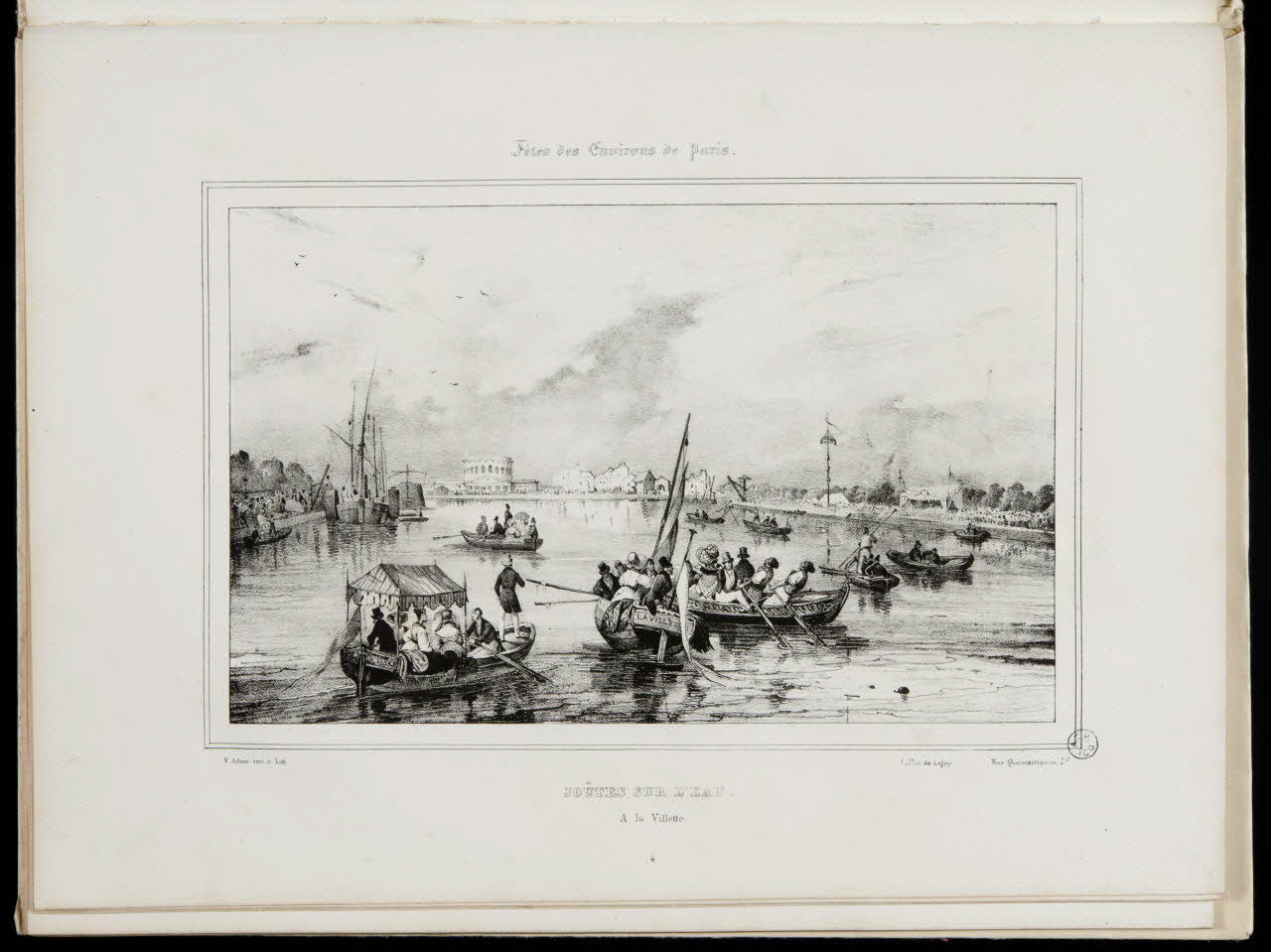 album Fêtes des Environs de Paris.  JOUTES SUR L'EAU. 1953.51.11 Photo