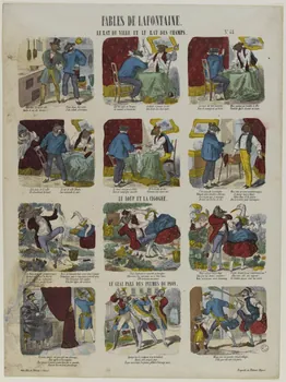 estampe FABLES DE LAFONTAINE.  LE RAT DE VILLE ET LE RAT DES CHAMPS. 1953.86.3247  Photo RMN-Grand Palais (Mucem)