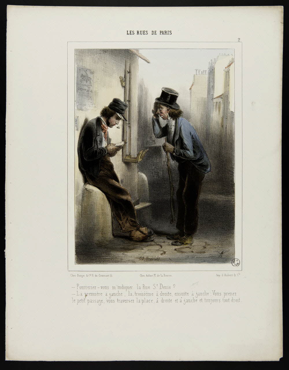 estampe LES RUES DE PARIS. 1953.55.10 Photo