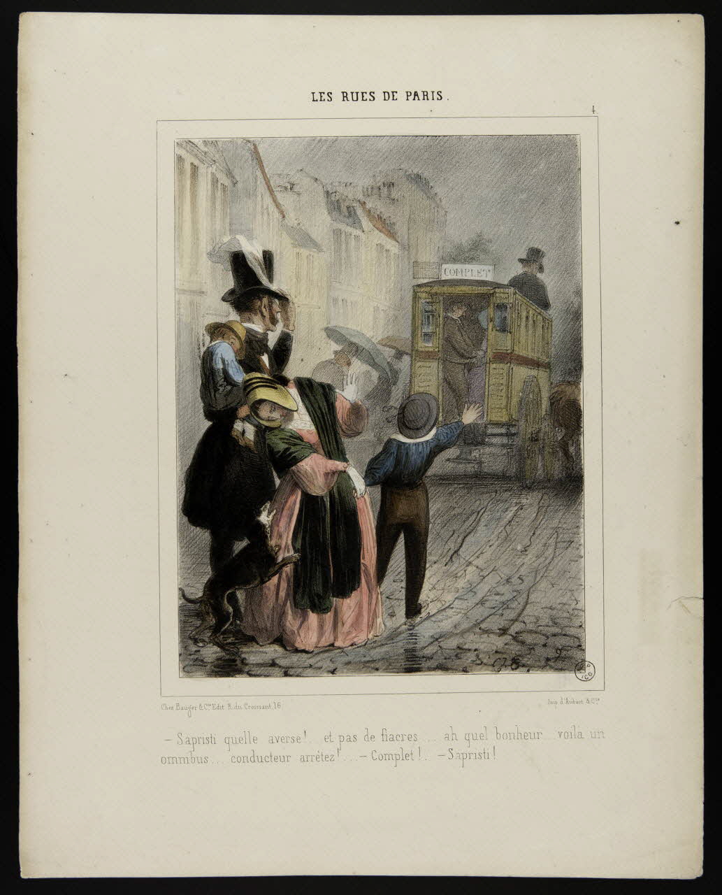 estampe LES RUES DE PARIS. 1953.55.12 Photo