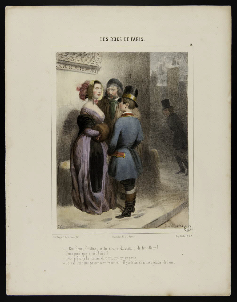 estampe LES RUES DE PARIS. 1953.55.13 Photo