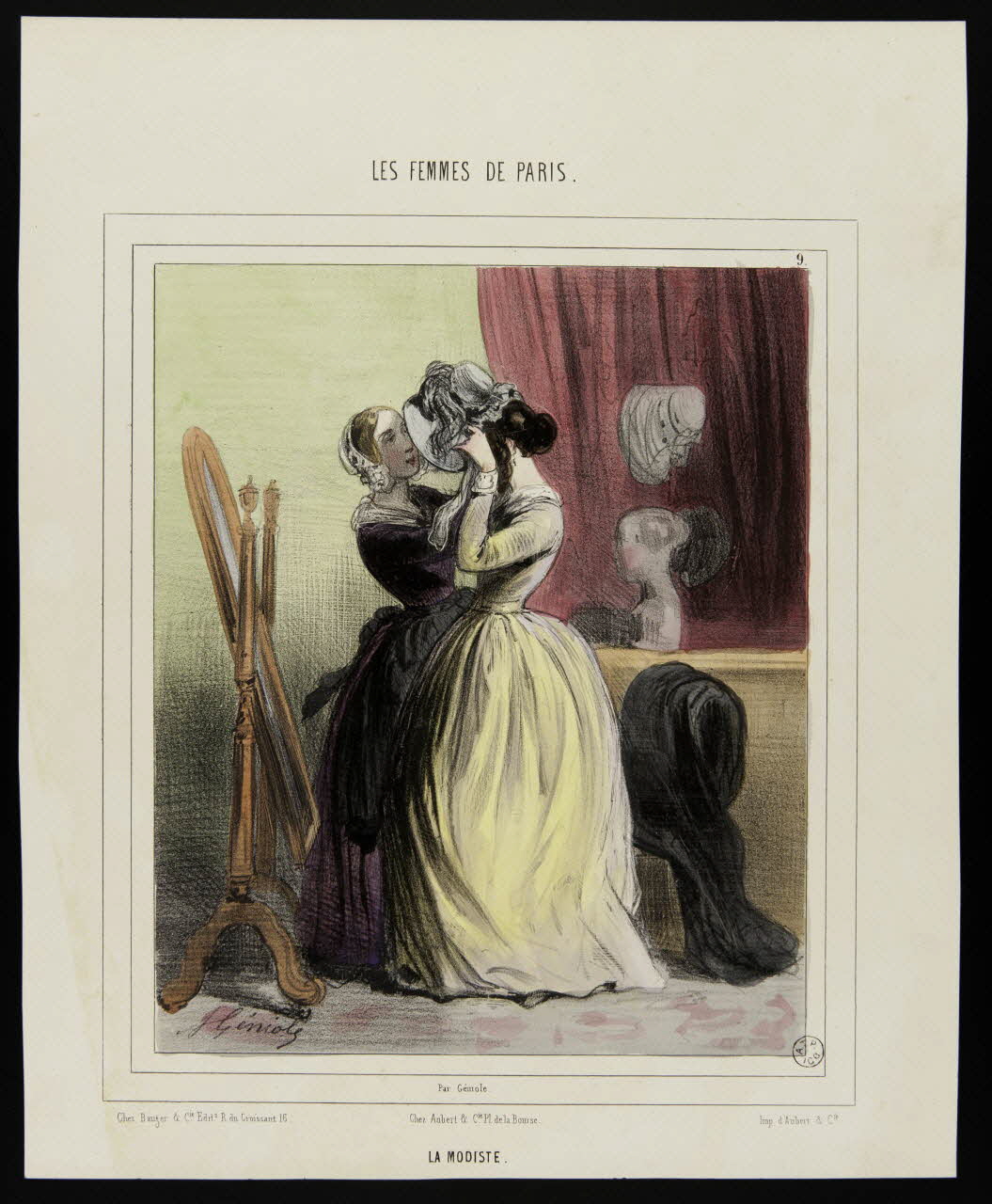 estampe LES FEMMES DE PARIS.  LA MODISTE. 1953.55.23 Photo