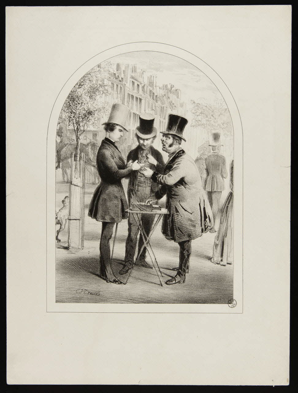 estampe Physionomie de Paris. Le marchand de chaînes de sûreté. 1953.55.5 Photo