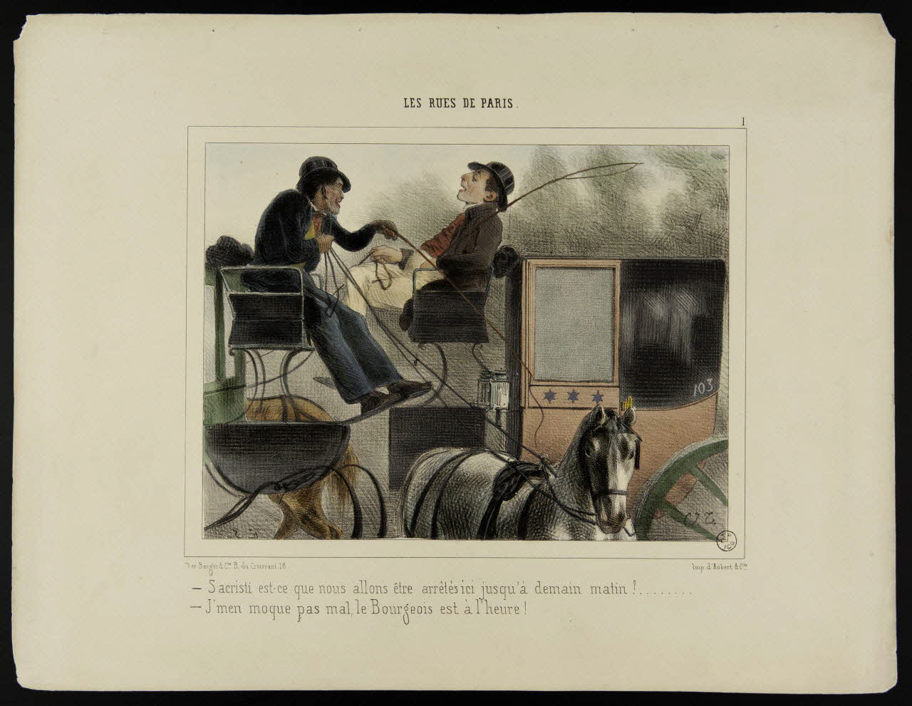 estampe LES RUES DE PARIS. 1953.55.9 Photo