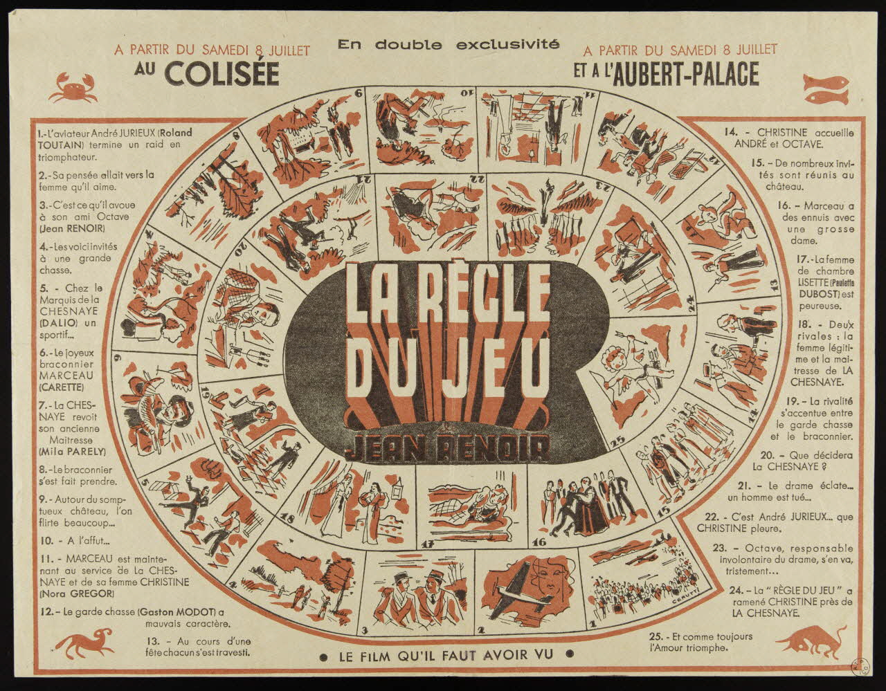 estampe LA REGLE  DU JEU  JEAN RENOIR 1953.60.14 Photo
