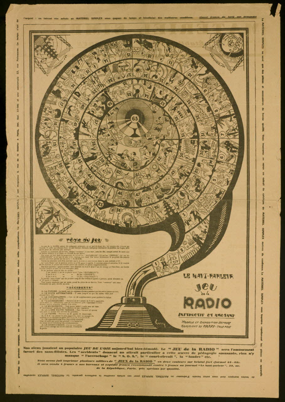 estampe LE HAUT-PARLEUR  JEU  de la  RADIO 1953.60.20 Photo