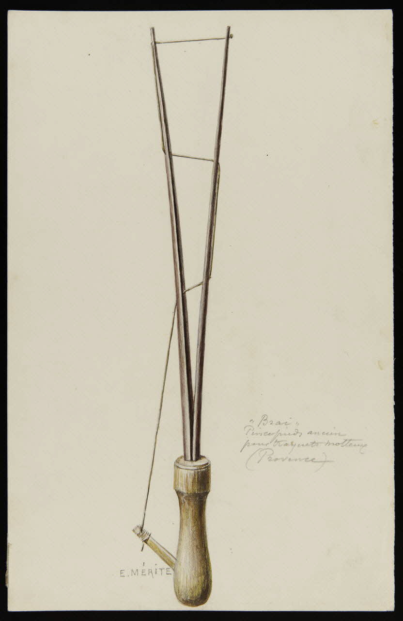 dessin Brai  Pincepied ancien  pour traquets motteux  (Provence) 1953.85.403 Photo