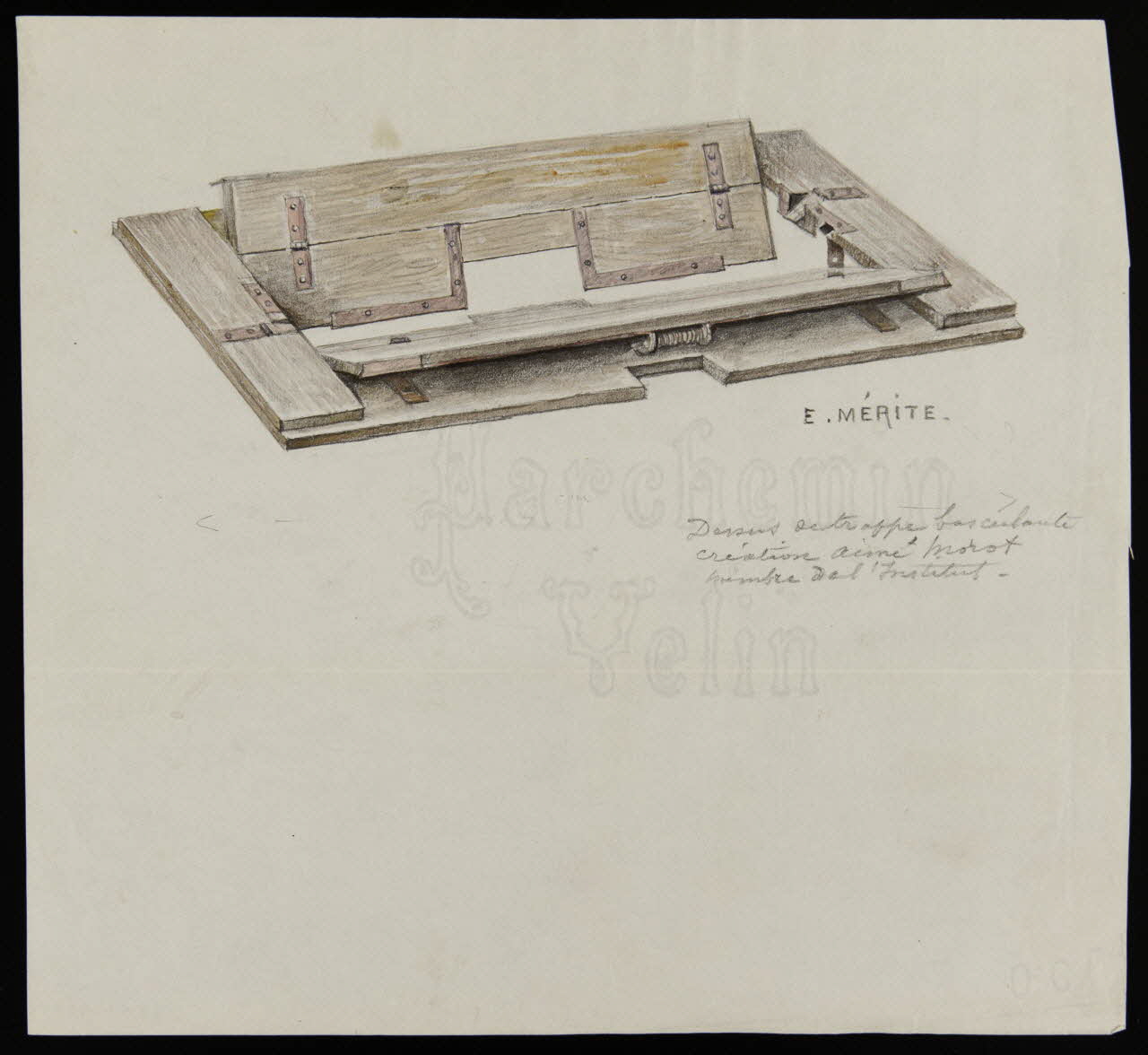 dessin Dessus de trappe basculante 1953.85.435 Photo