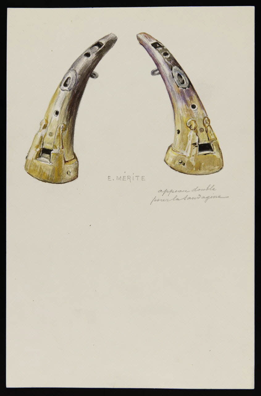 dessin appeau double  pour la sauvagine 1953.85.442 Photo