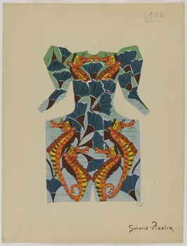 élément d'ensemble Costume de clown aux hippocampes 1997.59.64 Photo RMN-Grand Palais (Mucem)