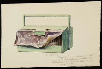 dessin Cage dénommée "prisonnière" 1953.85.462 Photo