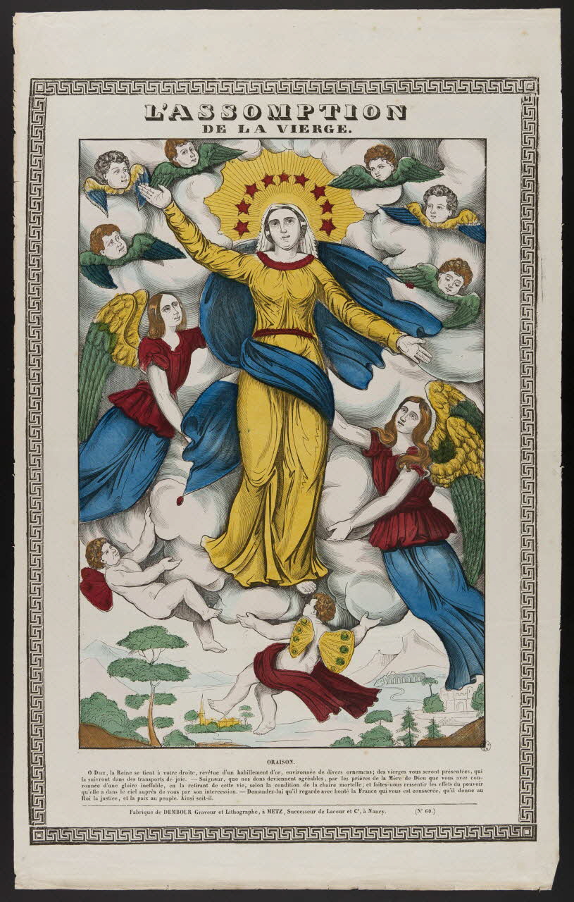 Adrien N. Dembour estampe L'ASSOMPTION  DE LA VIERGE. Metz 1835-1840 1953.86.100  Photo