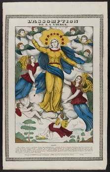 Adrien N. Dembour estampe L'ASSOMPTION  DE LA VIERGE. Metz 1835-1840 1953.86.100 Photo