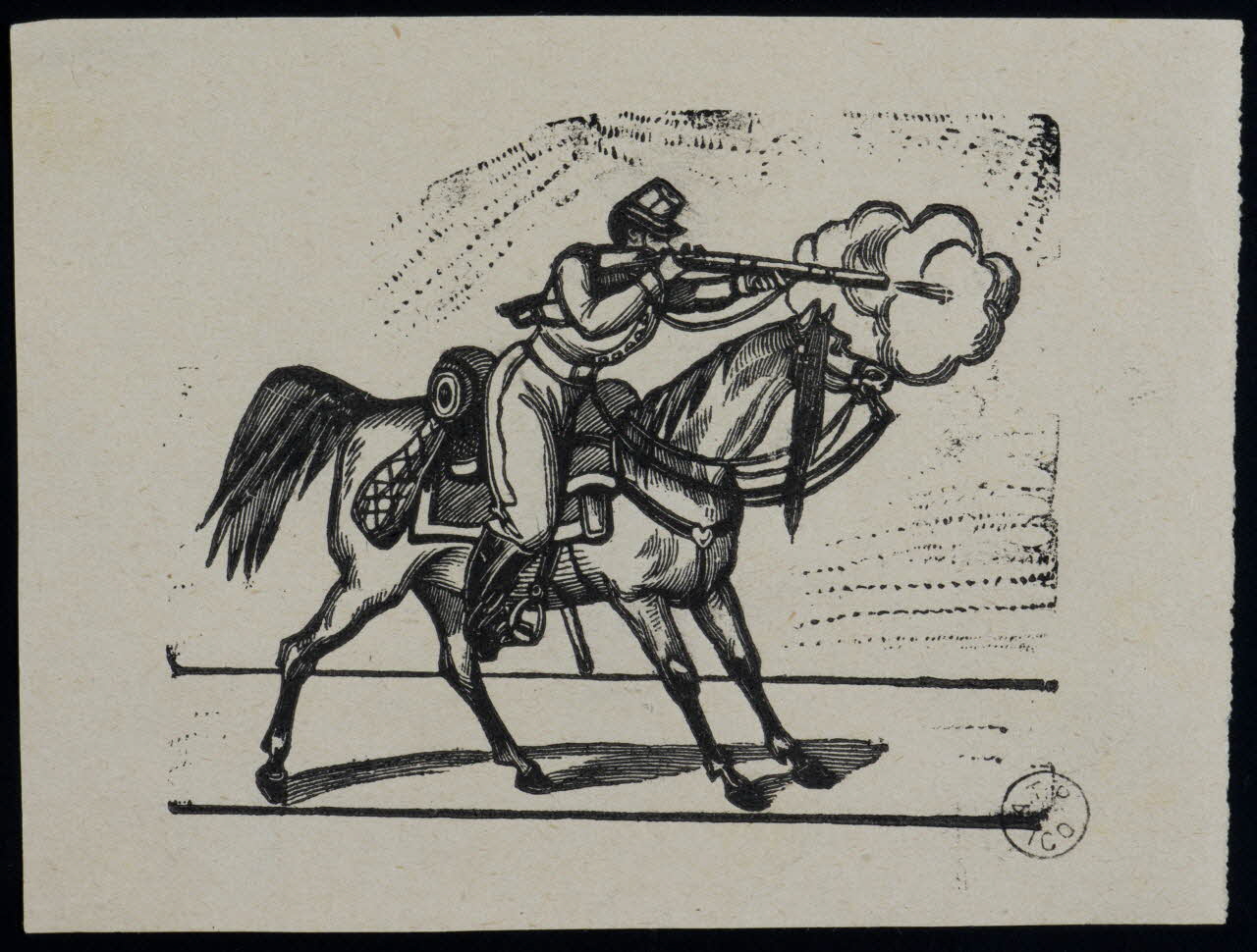 estampe Cavalier tirant avec son fusil 1953.86.1001.2 Photo