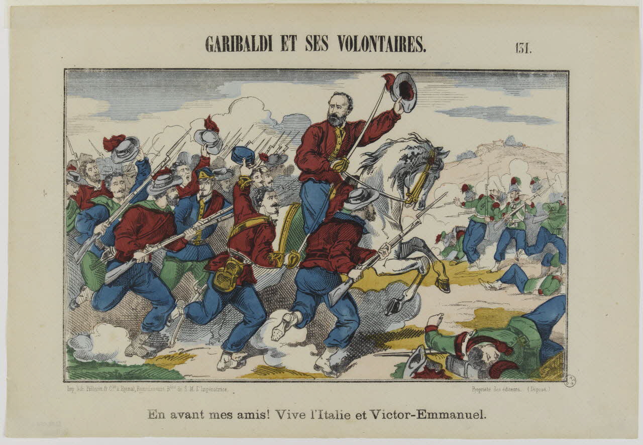 estampe GARIBALDI ET SES VOLONTAIRES. 1953.86.1030 Photo RMN-Grand Palais (Mucem)