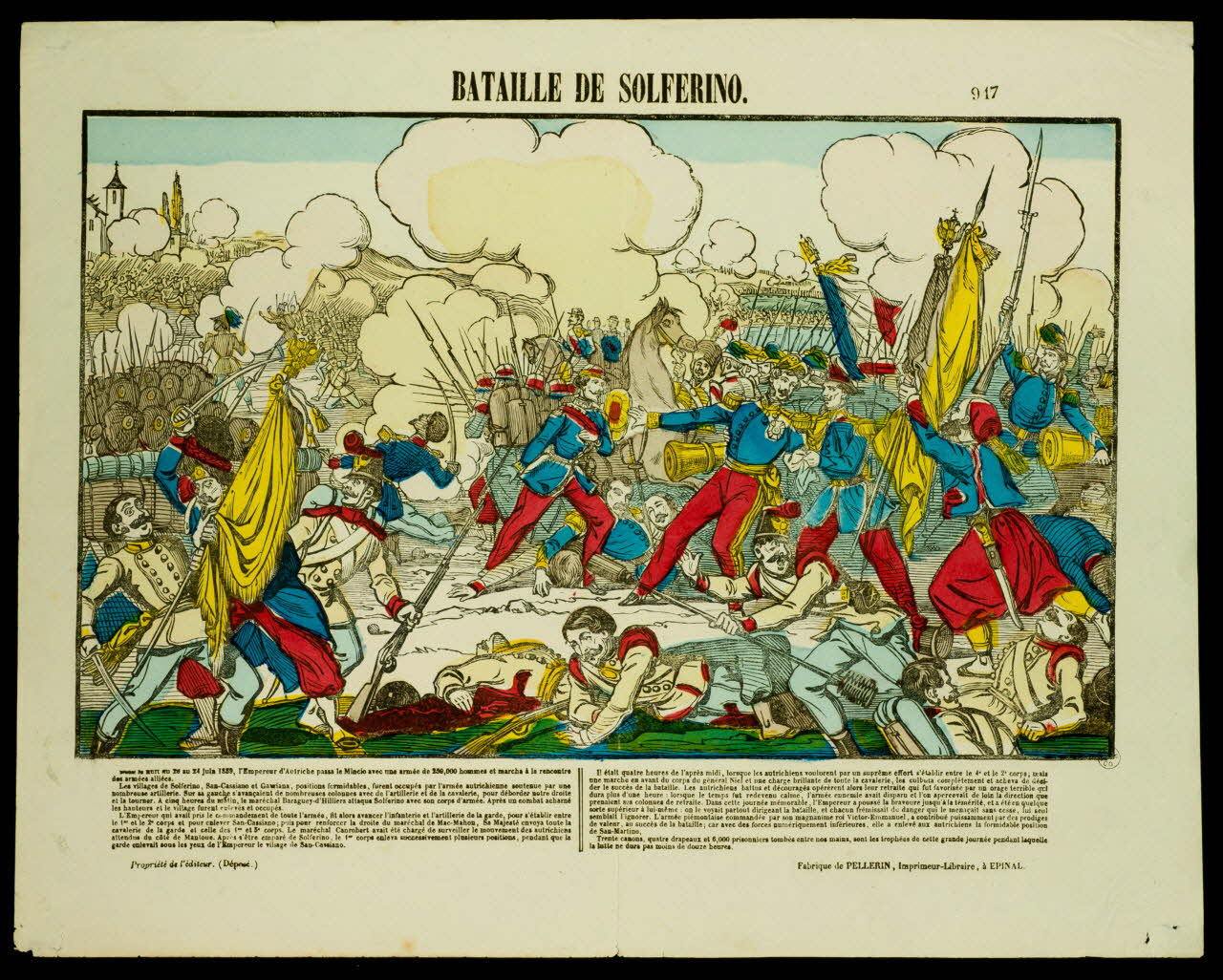 estampe BATAILLE DE SOLFERINO. 1953.86.1015 Photo