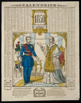 Dembour et Gangel estampe CALENDRIER  POUR  1850 Metz 1840-1852 1953.86.1029  Photo