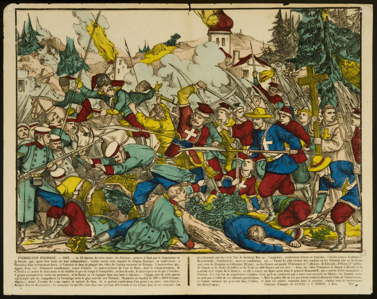 Gangel et Didion estampe INSURRECTION POLONAISE. Metz 1858-1868 1953.86.1050 Photo