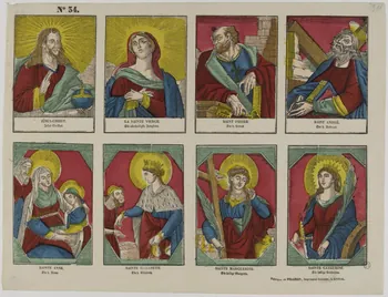 estampe Planche de saints 1953.86.526 Photo RMN-Grand Palais (Mucem)