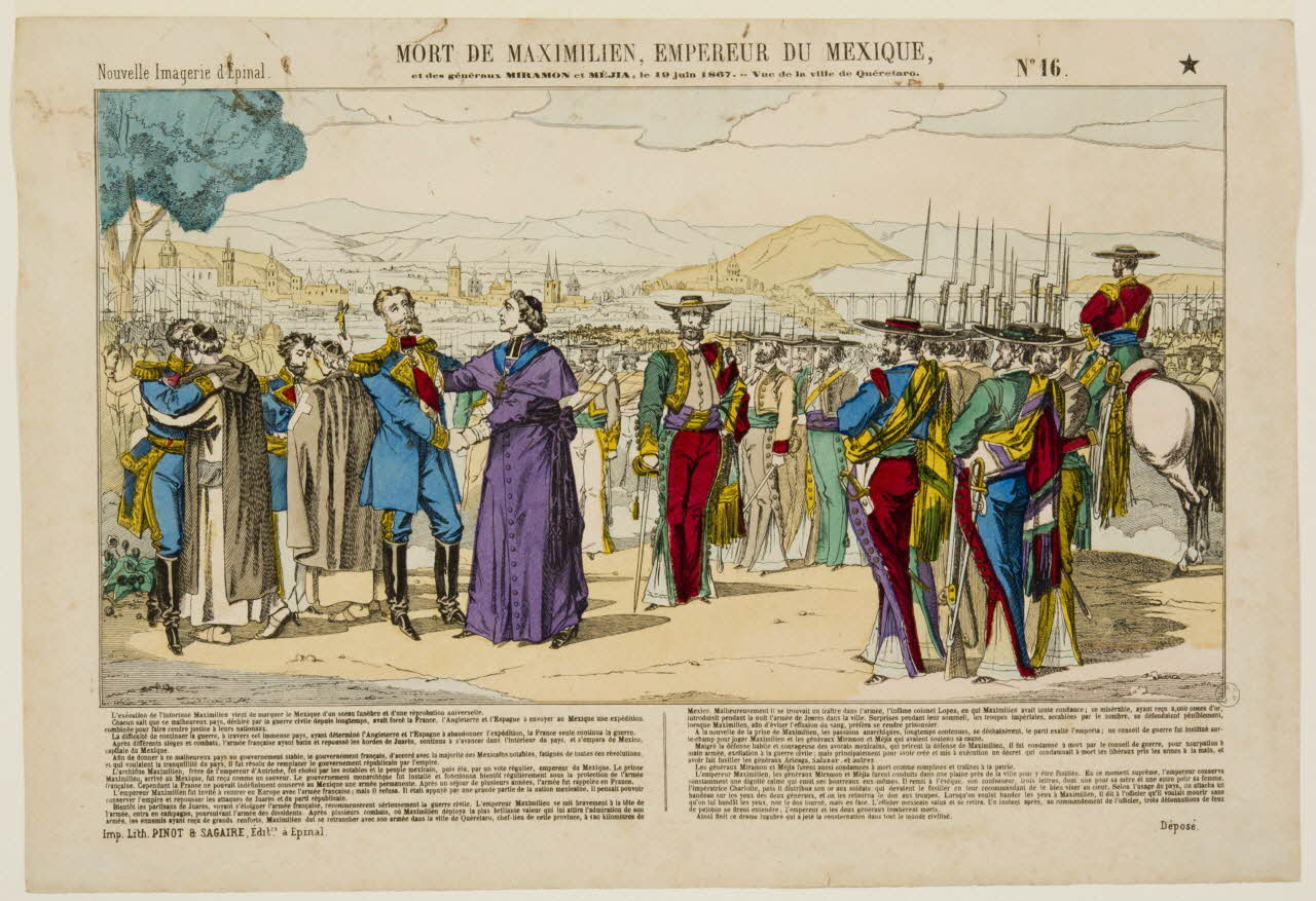 Pinot et Sagaire estampe MORT DE MAXIMILIEN, EMPEREUR DU MEXIQUE Lorraine, France 1867 1953.86.1059 Photo
