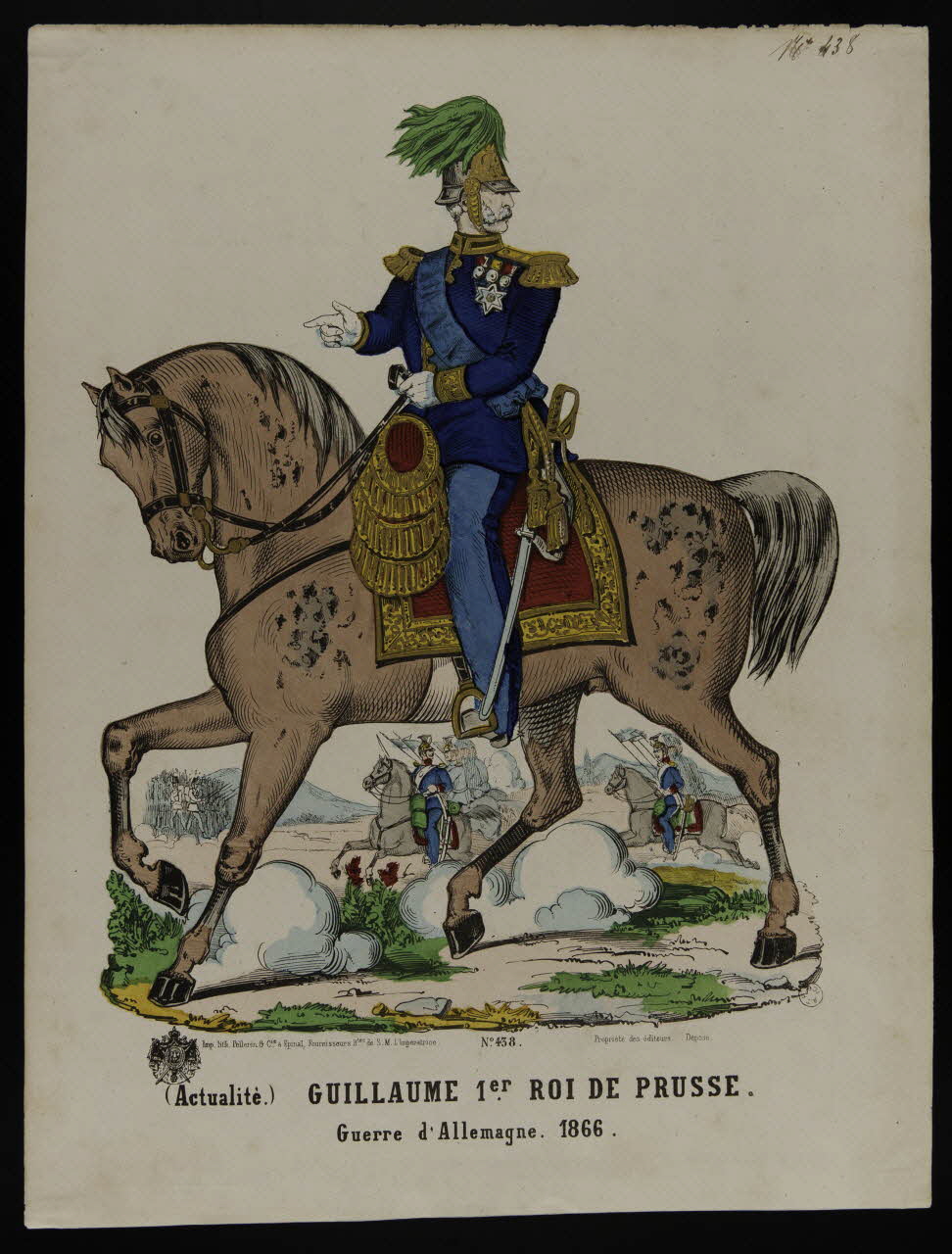 estampe (Actualité.) GUILLAUME 1er ROI DE PRUSSE.  Guerre d'Allemagne. 1866. 1953.86.1067 Photo