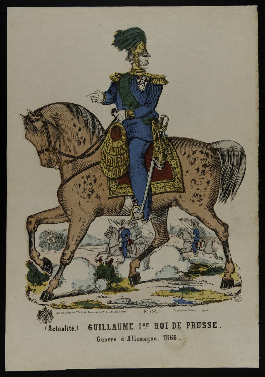 estampe (Actualité.) GUILLAUME 1er ROI DE PRUSSE.  Guerre d'Allemagne. 1866. 1953.86.1068 Photo