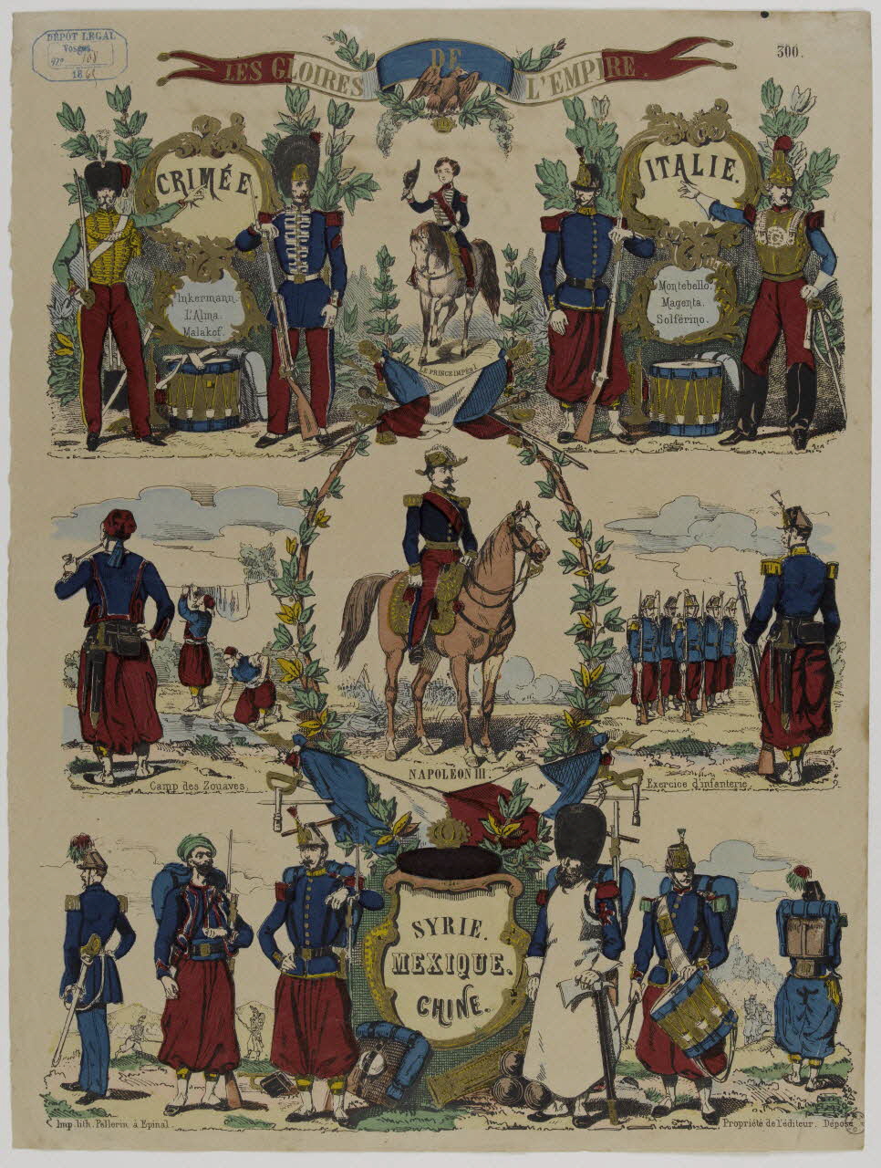 estampe LES GLOIRES DE L'EMPIRE. 1953.86.737 Photo RMN-Grand Palais (Mucem)
