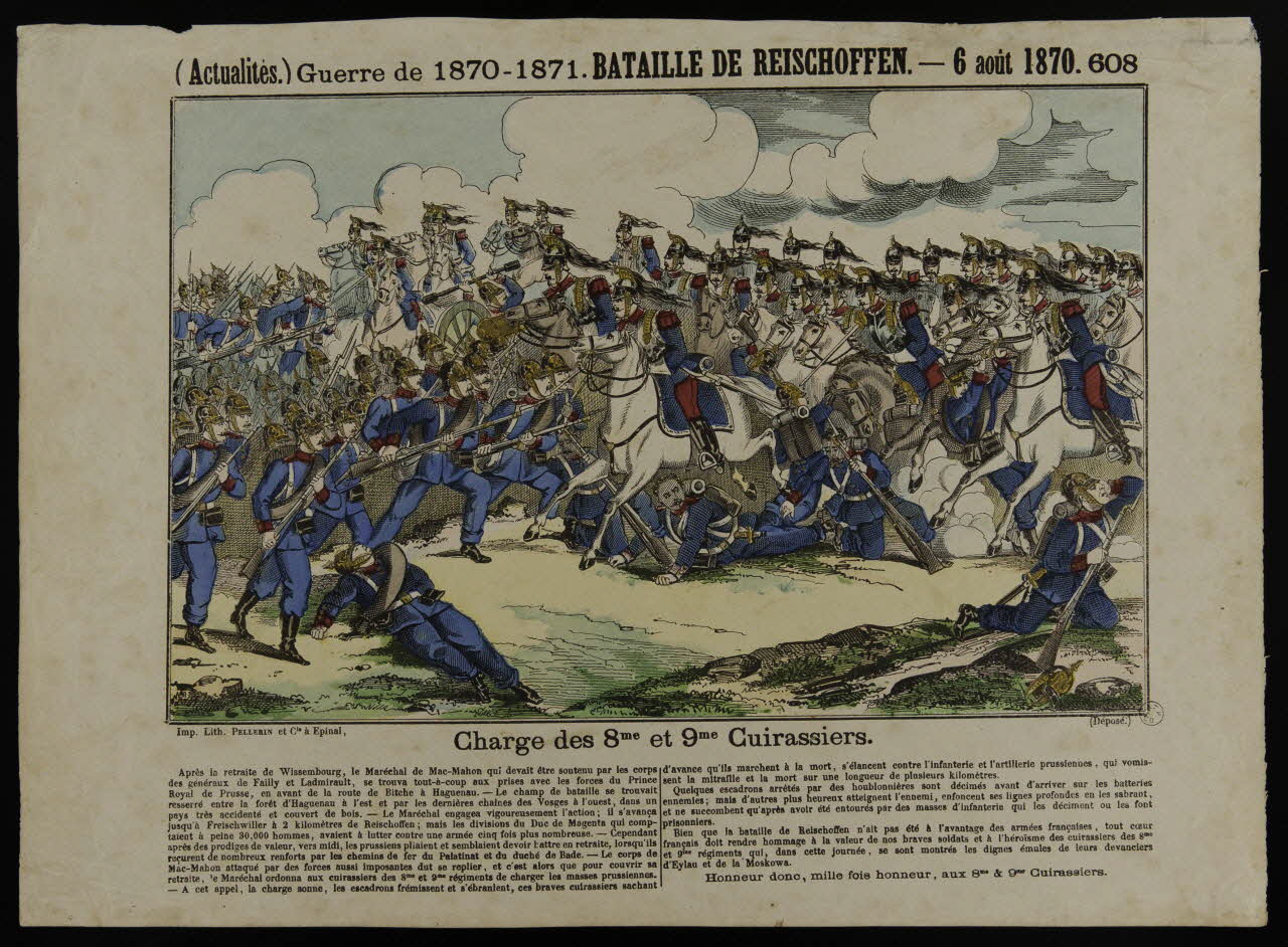Pellerin estampe (Actualités.) Guerre de 1870 - 1871. BATAILLE DE REISCHOFFEN. - 6 août 1870. Lorraine, France 1871-1880 1953.86.1100 Photo
