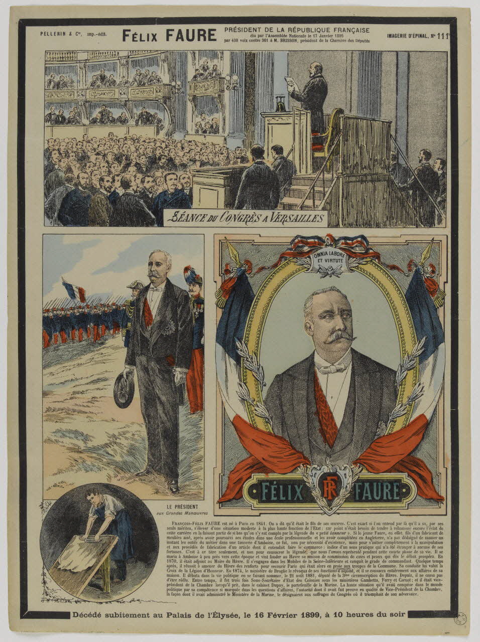 estampe FELIX FAURE PRESIDENT DE LA REPUBLIQUE FRANCAISE 1953.86.789 Photo RMN-Grand Palais (Mucem)