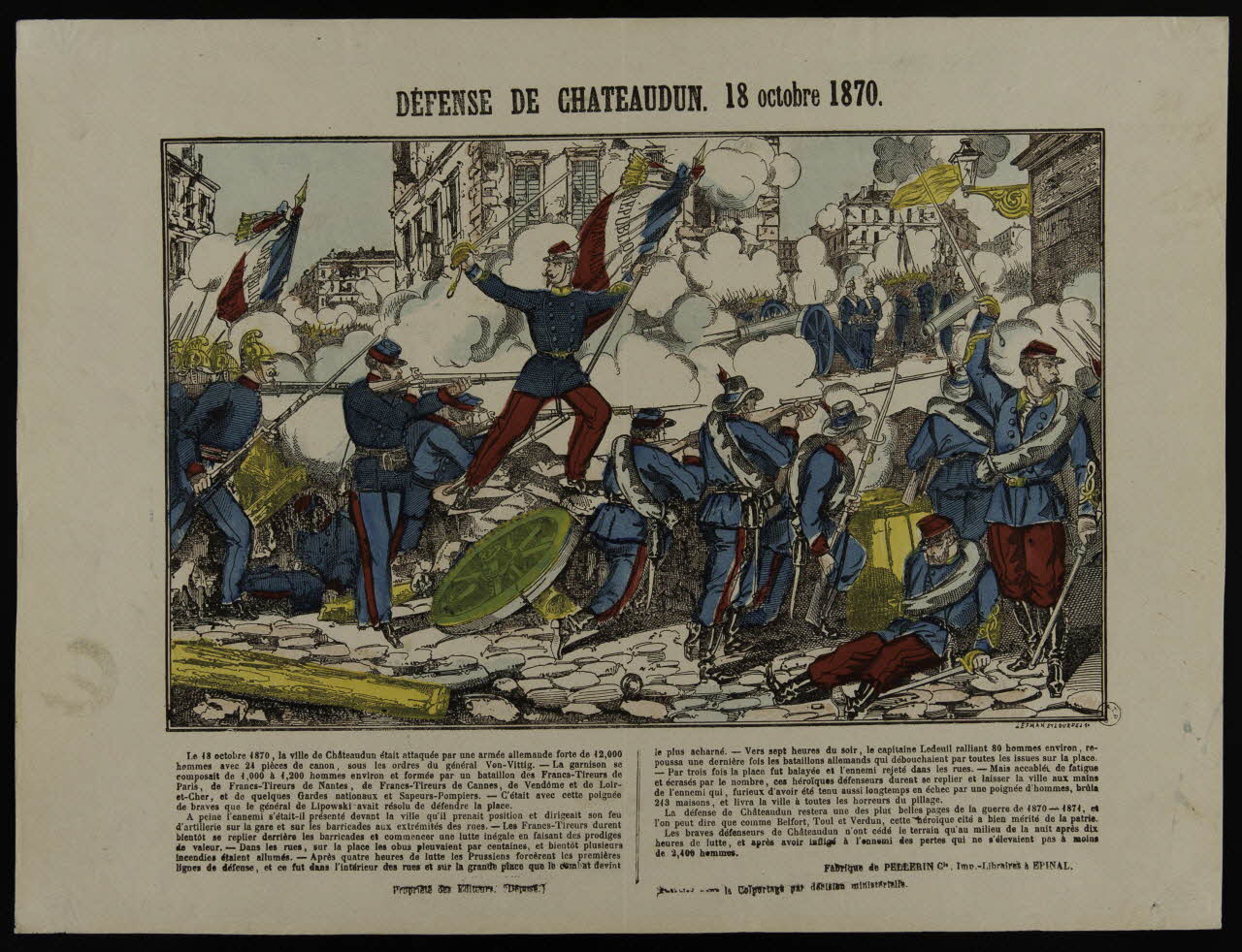 estampe DEFENSE DE CHATEAUDUN. 18 octobre 1870. 1953.86.1139 Photo