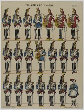 estampe CUIRASSIERS DE LA GARDE. 1953.86.1451 Photo RMN-Grand Palais (Mucem)