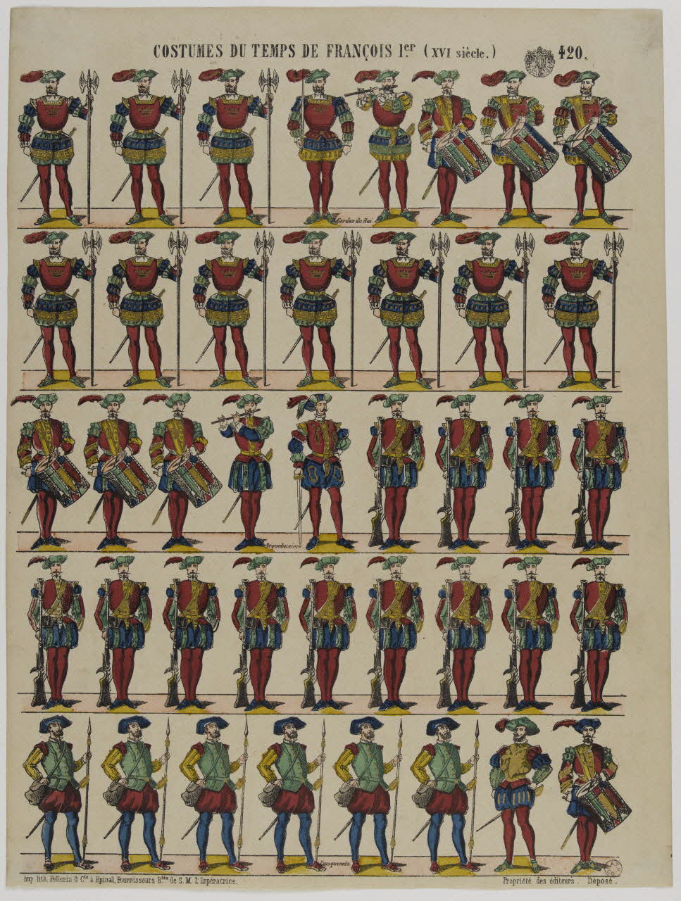 estampe COSTUMES DU TEMPS DE FRANCOIS Ier (XVI siècle.) 1953.86.1265 Photo RMN-Grand Palais (Mucem)