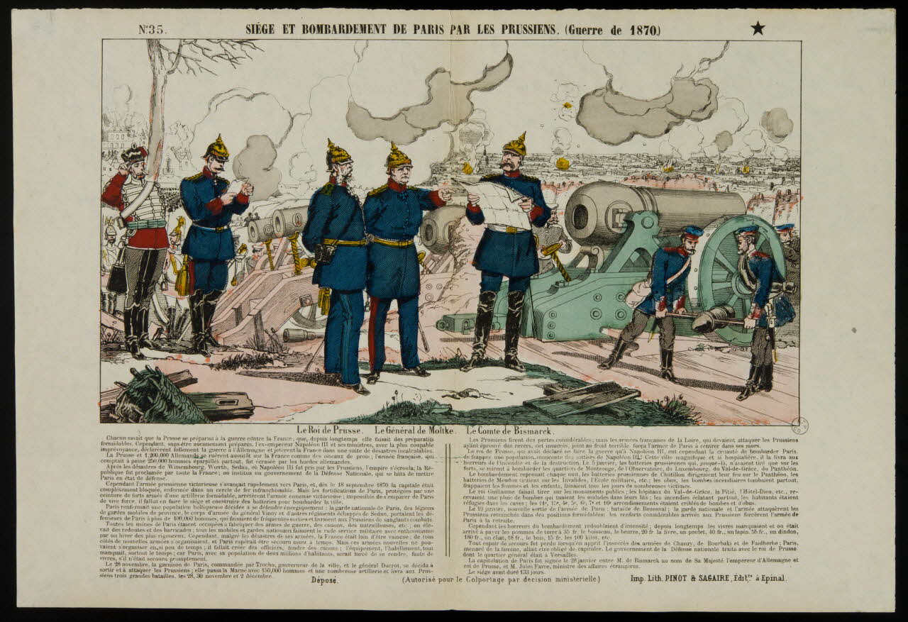 estampe SIEGE ET BOMBARDEMENT DE PARIS PAR LES PRUSSIENS. (Guerre de 1870.) 1953.86.1160 Photo