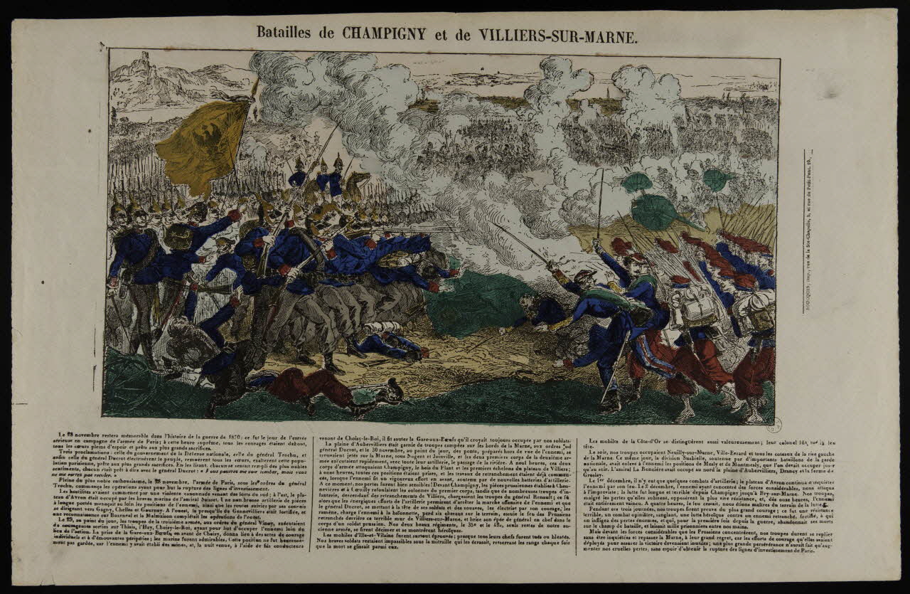 estampe Batailles de CHAMPIGNY et de VILLIERS-sur-MARNE. 1953.86.1169 Photo