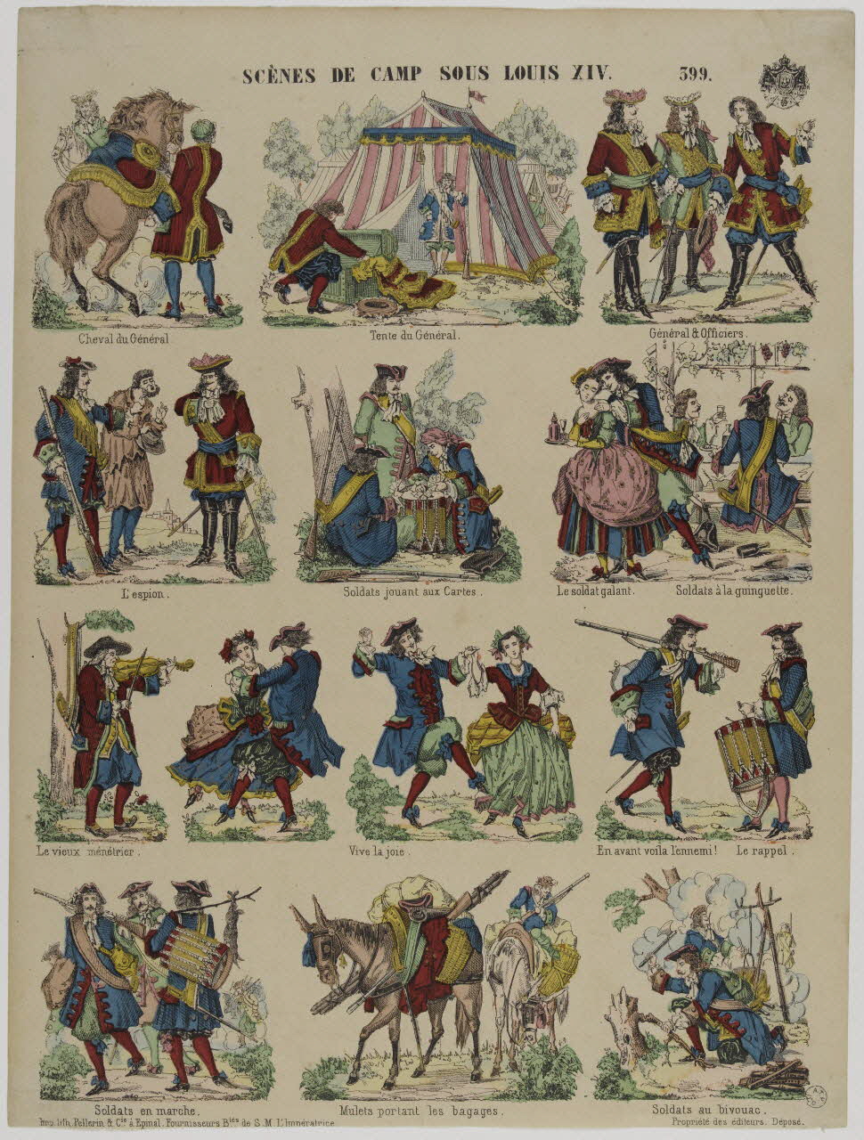 estampe SCENES DE CAMP SOUS LOUIS XIV. 1953.86.1290 Photo RMN-Grand Palais (Mucem)