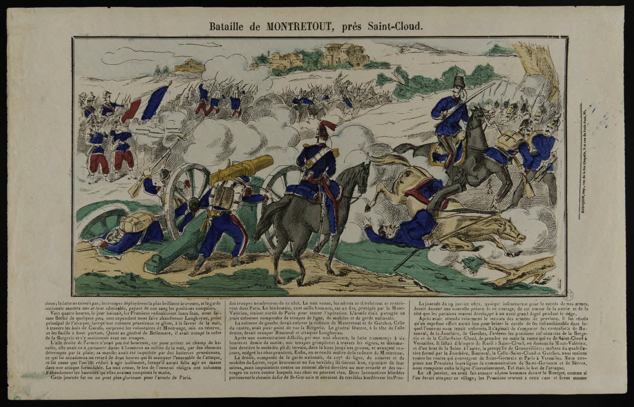 estampe Bataille de MONTRETOUT, près Saint-Cloud. 1953.86.1170 Photo