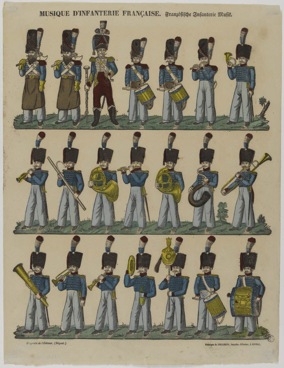 estampe MUSIQUE D'INFANTERIE FRANCAISE. 1953.86.1345 Photo RMN-Grand Palais (Mucem)