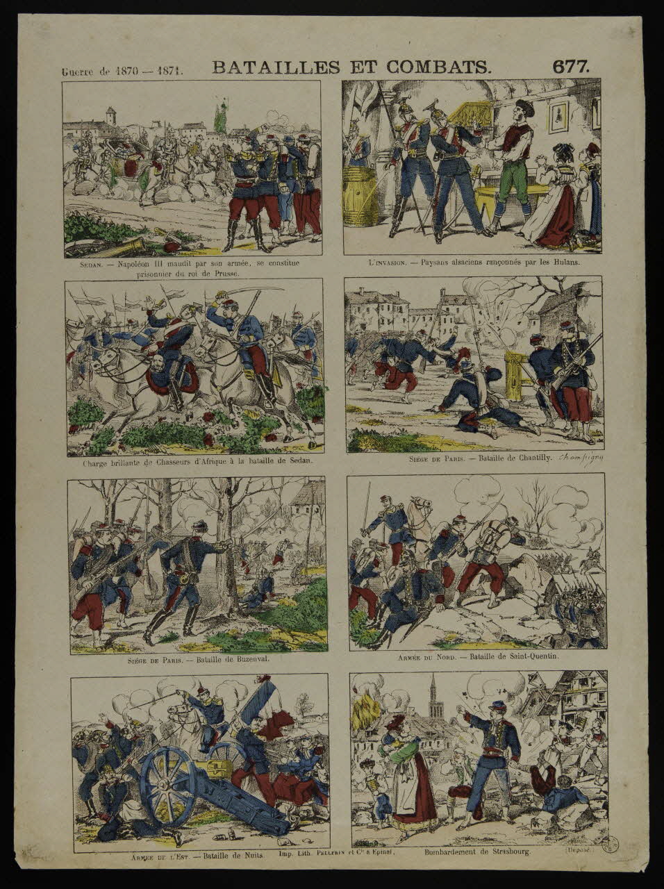 Pellerin estampe Guerre de 1870-1871. BATAILLES ET COMBATS. Lorraine, France 1871 1953.86.1181 Photo