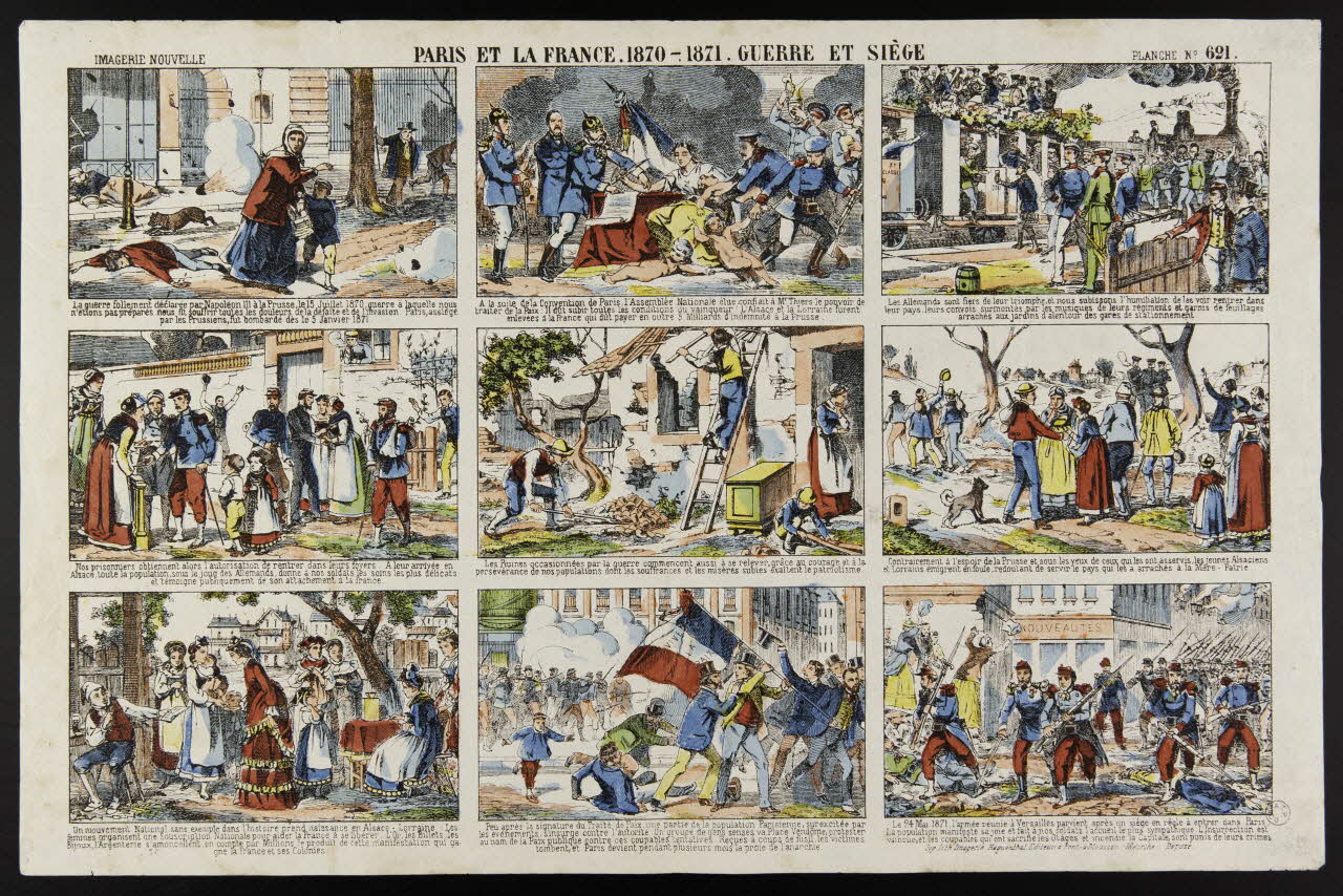 Elie Haguenthal à compartiments (3x3) PARIS ET LA FRANCE.1870-1871. GUERRE ET SIÈGE Pont-à-Mousson 1871-1880 1953.86.1184 Photo