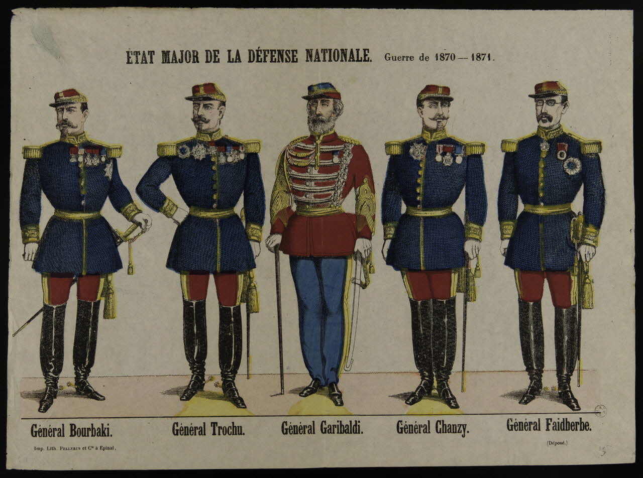 estampe ETAT MAJOR DE LA DEFENSE NATIONALE. Guerre de 1870-1871. 1953.86.1190 Photo