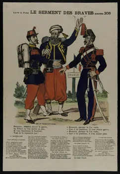 estampe Guerre de Prusse. LE SERMENT DES BRAVES. Actualités. 1953.86.1196 Photo