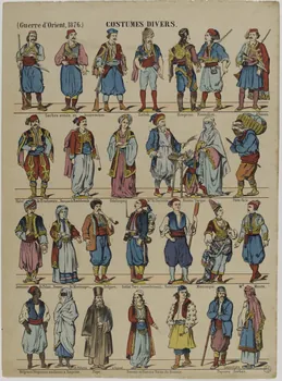 estampe (Guerre d'Orient, 1876.) COSTUMES DIVERS. 1953.86.888 Photo RMN-Grand Palais (Mucem)