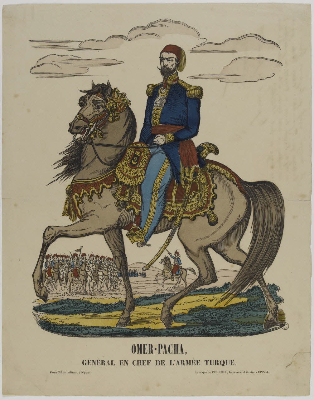 estampe OMER-PACHA,  GENERAL EN CHEF DE L'ARMEE TURQUE. 1953.86.994  Photo RMN-Grand Palais (Mucem)