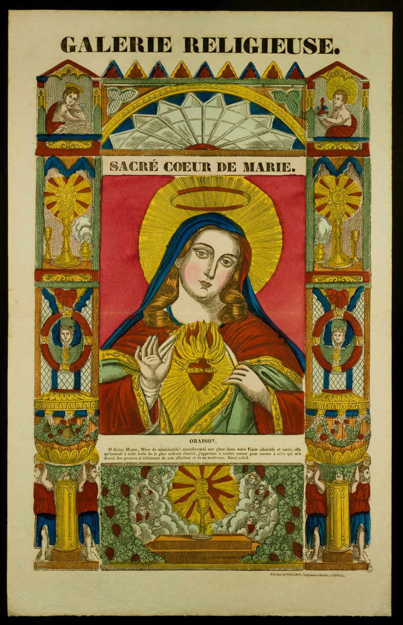 estampe GALERIE RELIGIEUSE.  SACRE COEUR DE MARIE. 1953.86.123 Photo