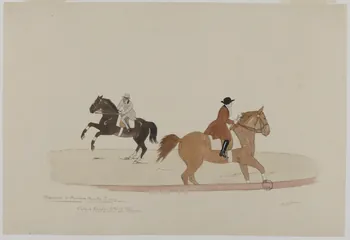 Marthe Vesque ; Juliette Vesque partie d'un ensemble de dessins Numéro de cirque : les Houcke-Rancy 1922 1968.102.106 Photo RMN-Grand Palais (Mucem)