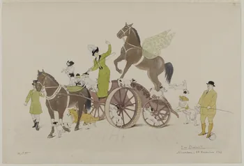 Marthe Vesque ; Juliette Vesque partie d'un ensemble de dessins Numéro de cirque : les Deswall 1913 1968.102.112 Photo RMN-Grand Palais (Mucem)