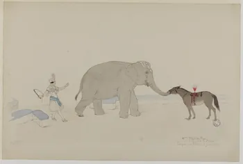 Marthe Vesque ; Juliette Vesque partie d'un ensemble de dessins Numéro de cirque : Mme Thèrese Renz 1922 1968.102.117 Photo RMN-Grand Palais (Mucem)