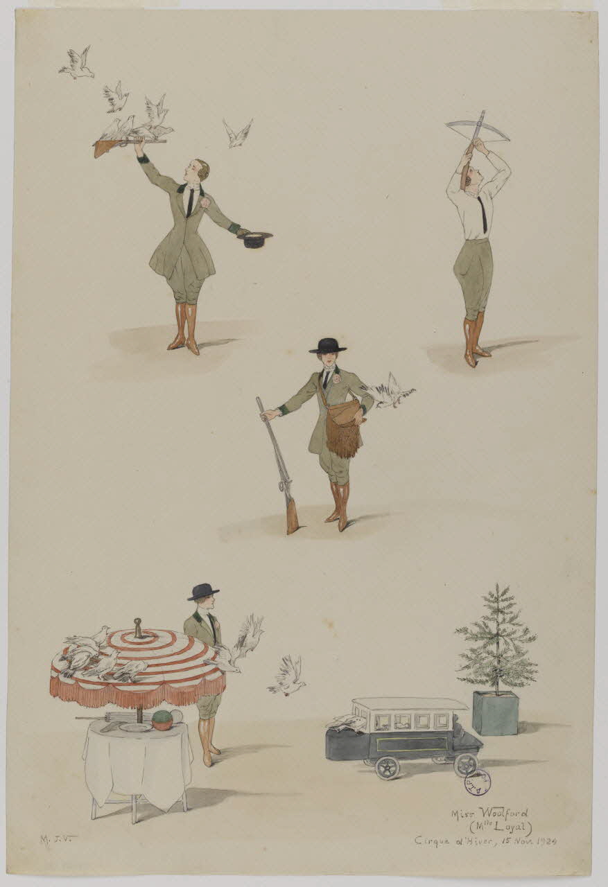 Marthe Vesque ; Juliette Vesque partie d'un ensemble de dessins Numéro de cirque : Miss Woolford (Mlle Loyal) 1924 1968.102.122 Photo RMN-Grand Palais (Mucem)
